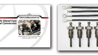 5 Cylinder Diesel Series to Pencil FAST Glow plug Conversion Kit